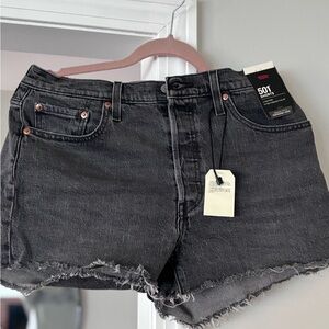 Levi's Women's Black Denim Shorts